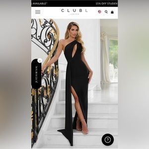 LAVISH 
BLACK ONE SHOULDER DRAPE MAXI DRESS